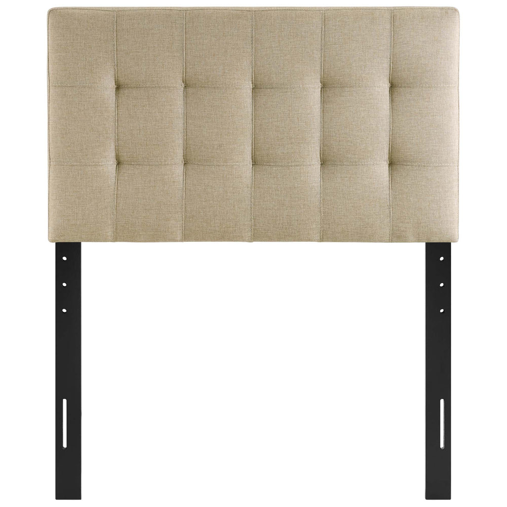 Lily Upholstered Fabric Twin Headboard - Beige