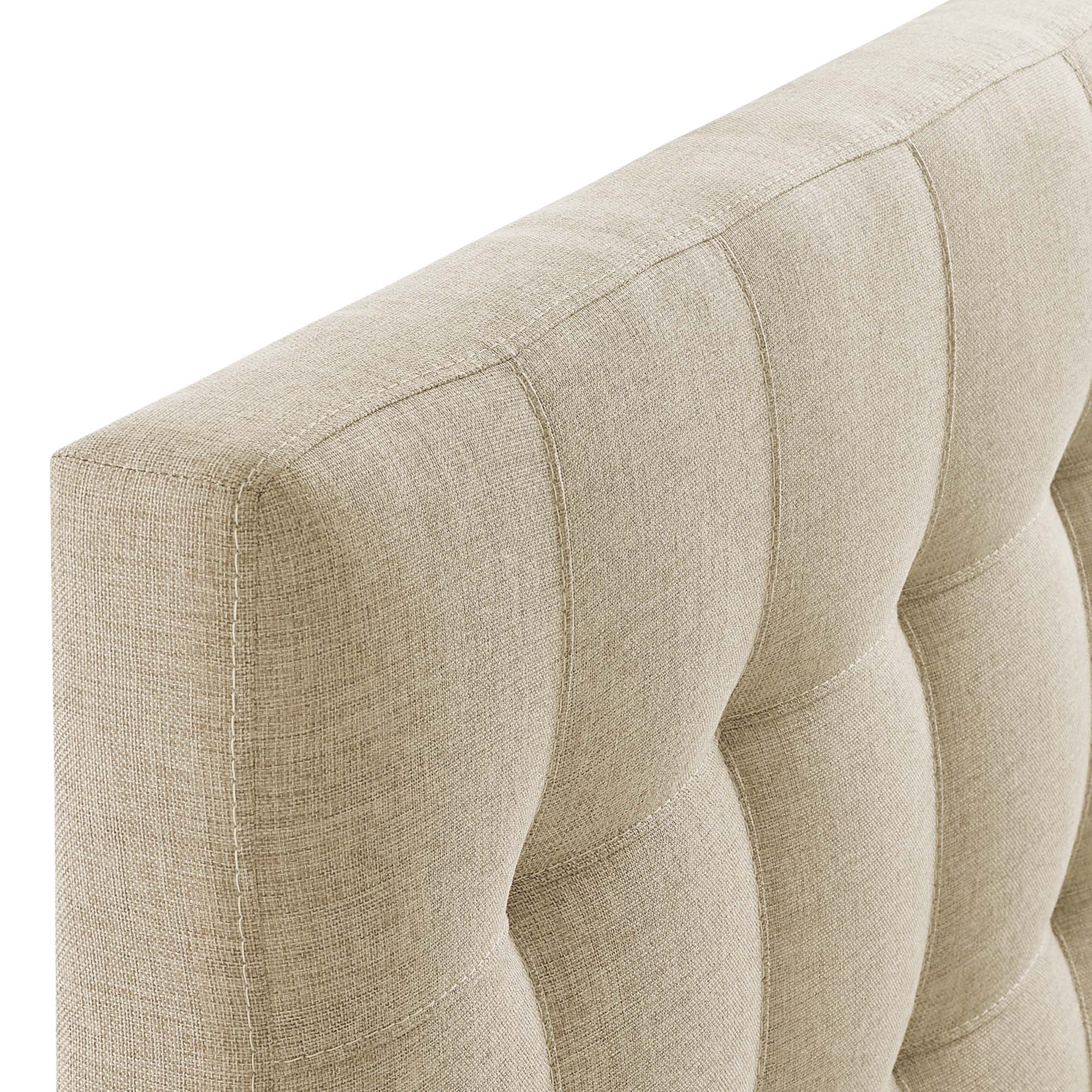Lily Upholstered Fabric Twin Headboard - Beige