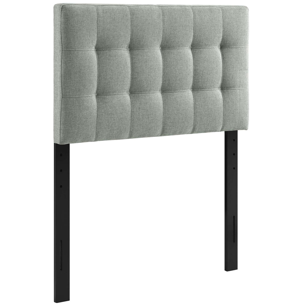 Lily Upholstered Fabric Twin Headboard - Gray