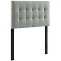 Lily Upholstered Fabric Twin Headboard - Gray