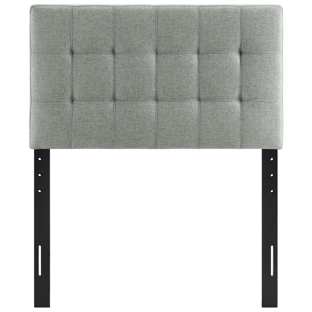 Lily Upholstered Fabric Twin Headboard - Gray