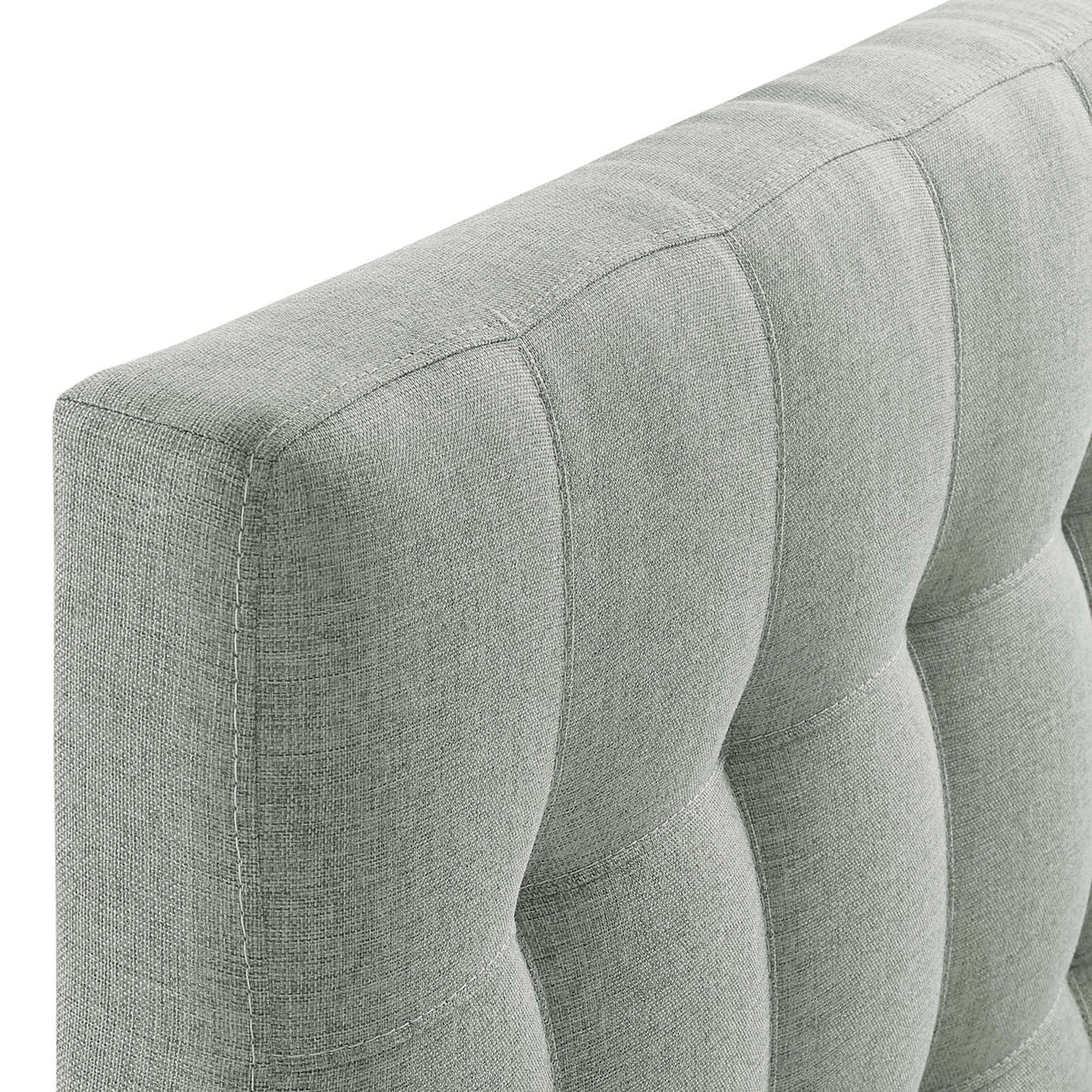 Lily Upholstered Fabric Twin Headboard - Gray