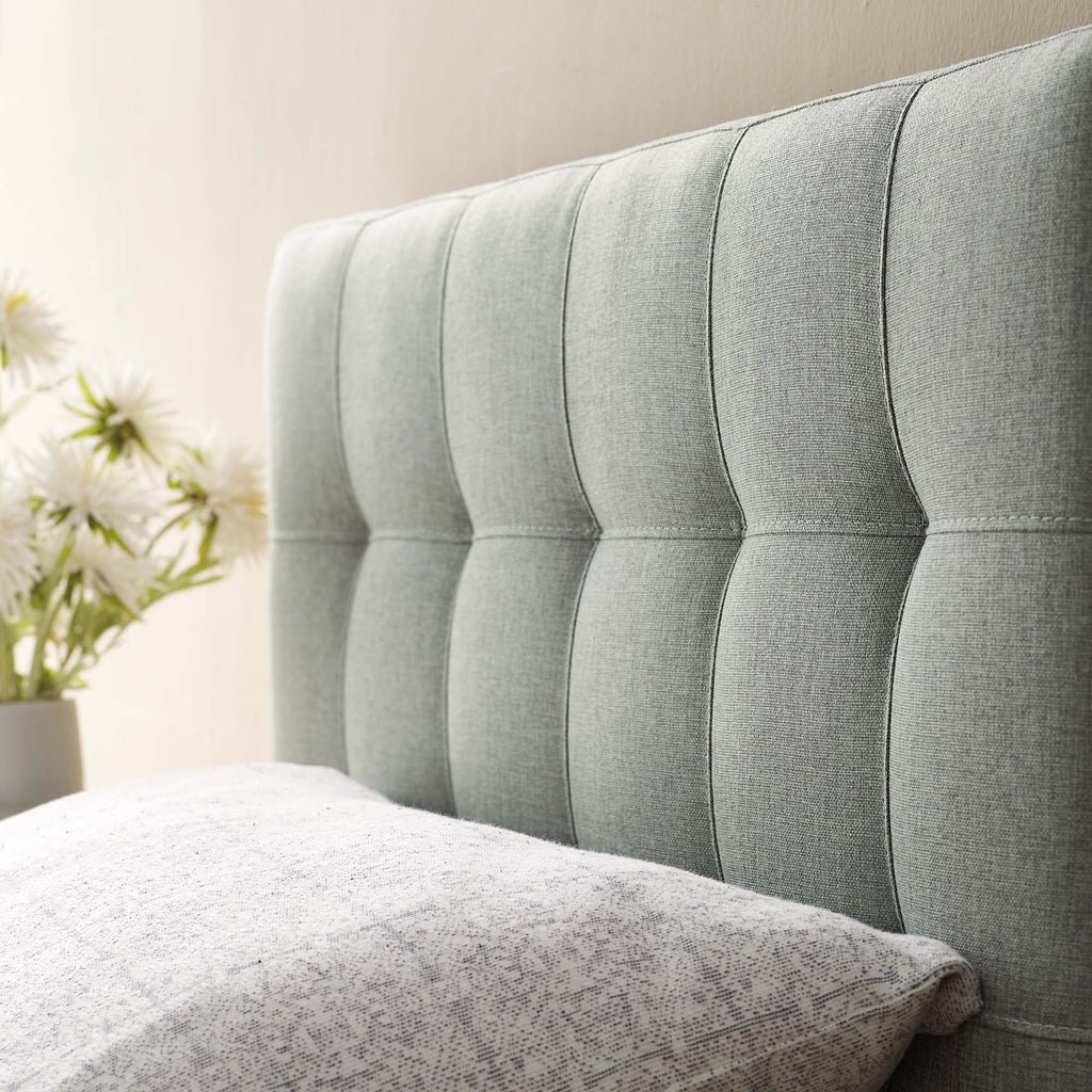 Lily Upholstered Fabric Twin Headboard - Gray