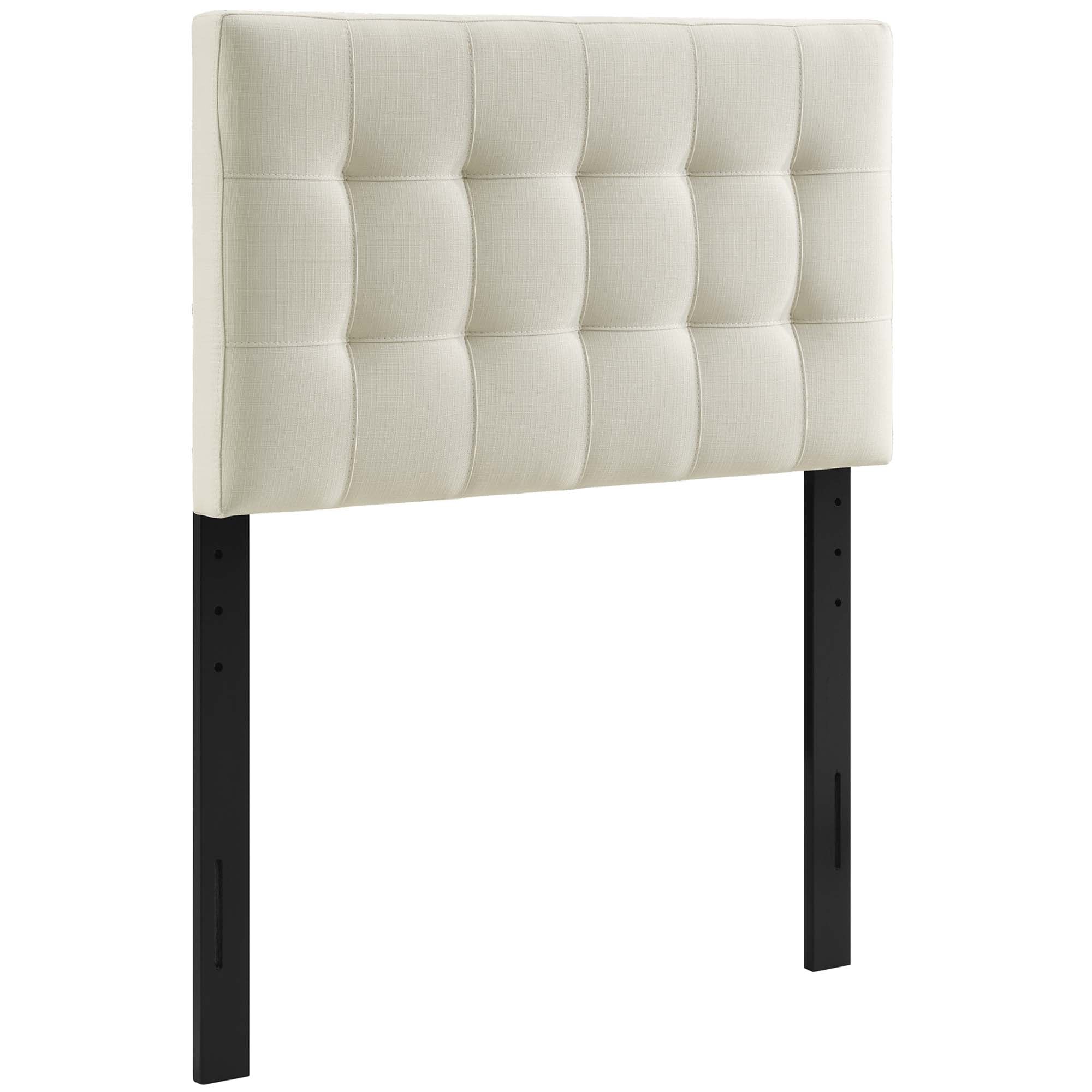 Lily Upholstered Fabric Twin Headboard - Ivory