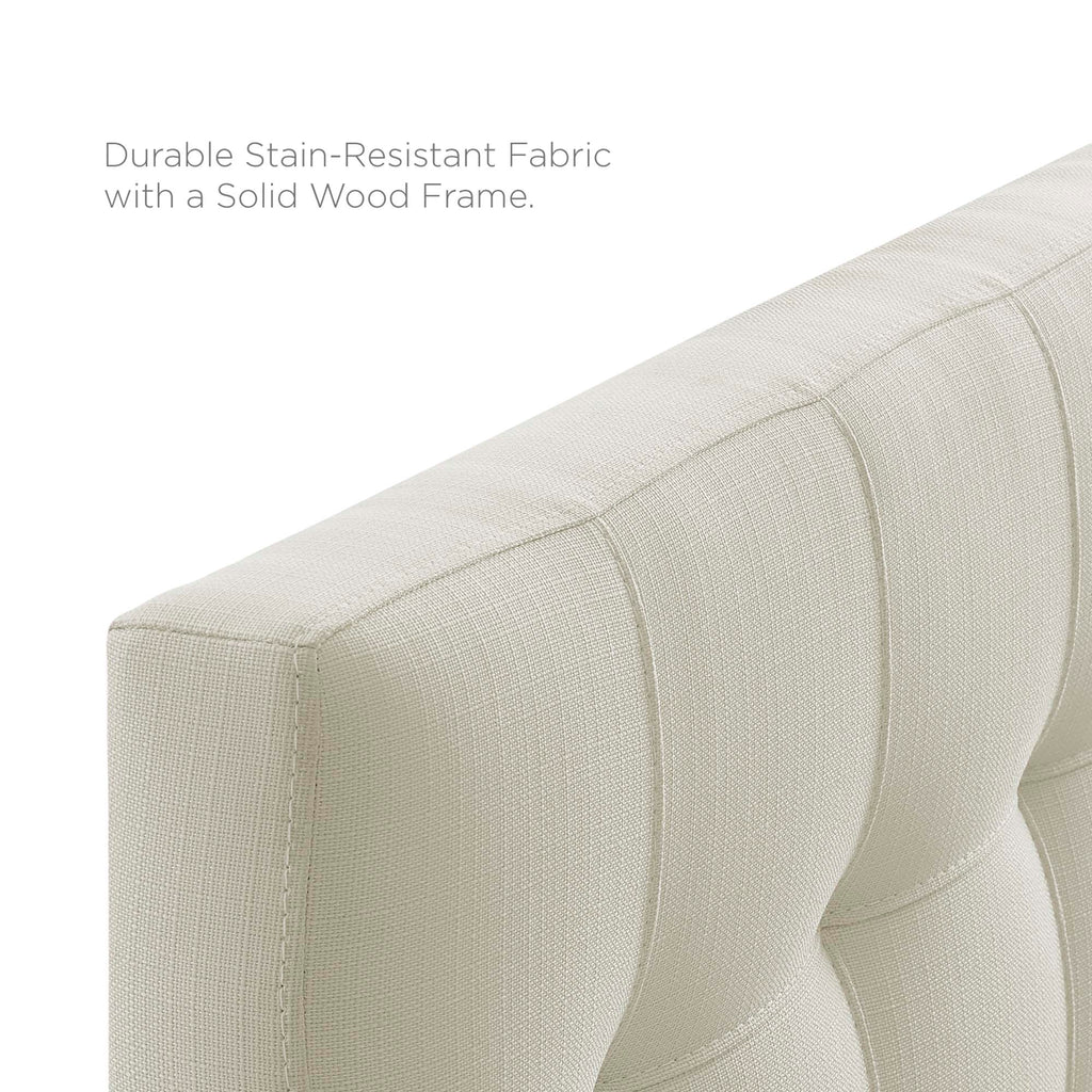 Lily Upholstered Fabric Twin Headboard - Ivory