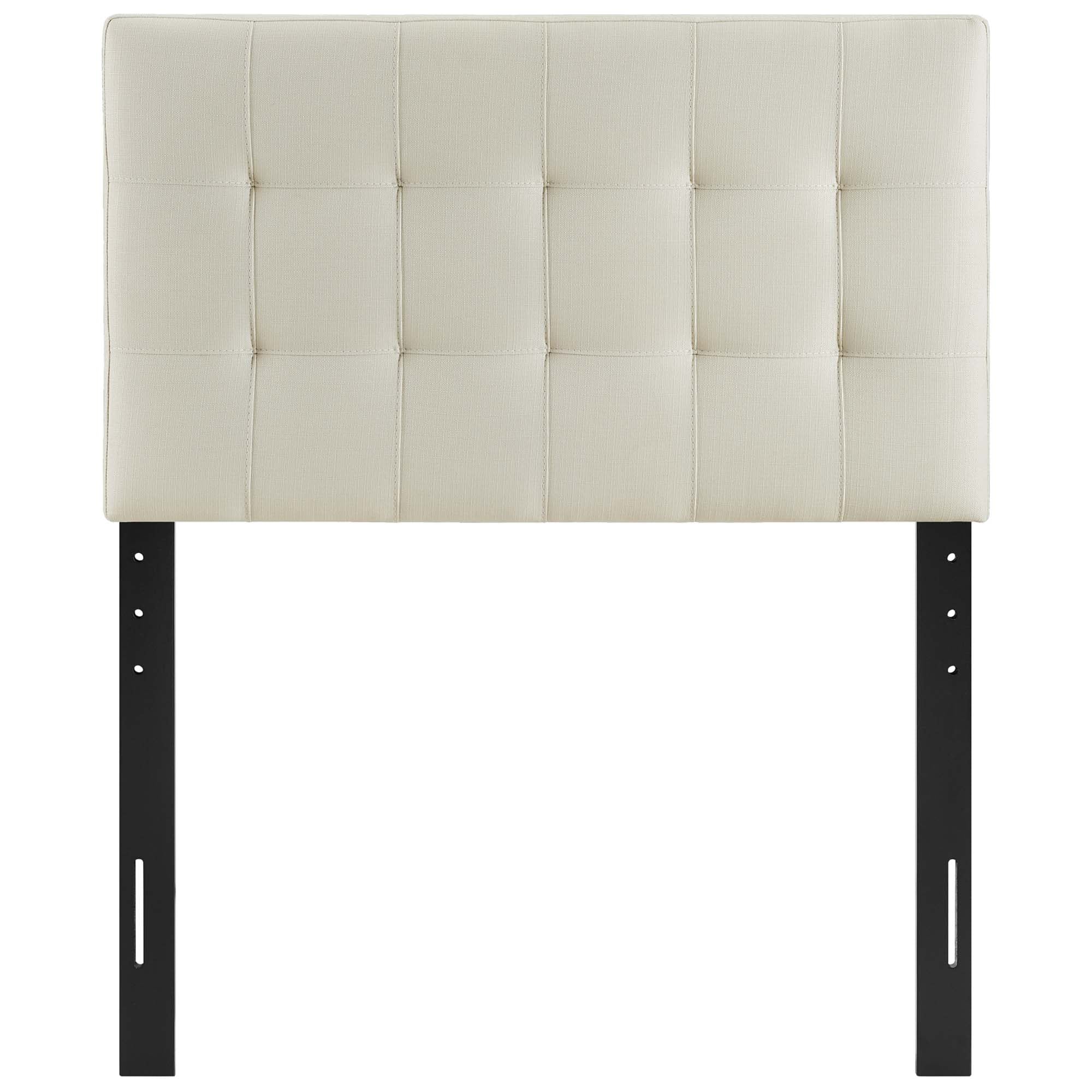 Lily Upholstered Fabric Twin Headboard - Ivory