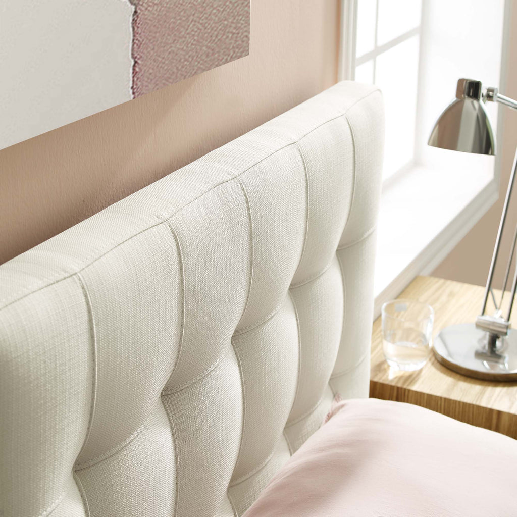 Lily Upholstered Fabric Twin Headboard - Ivory