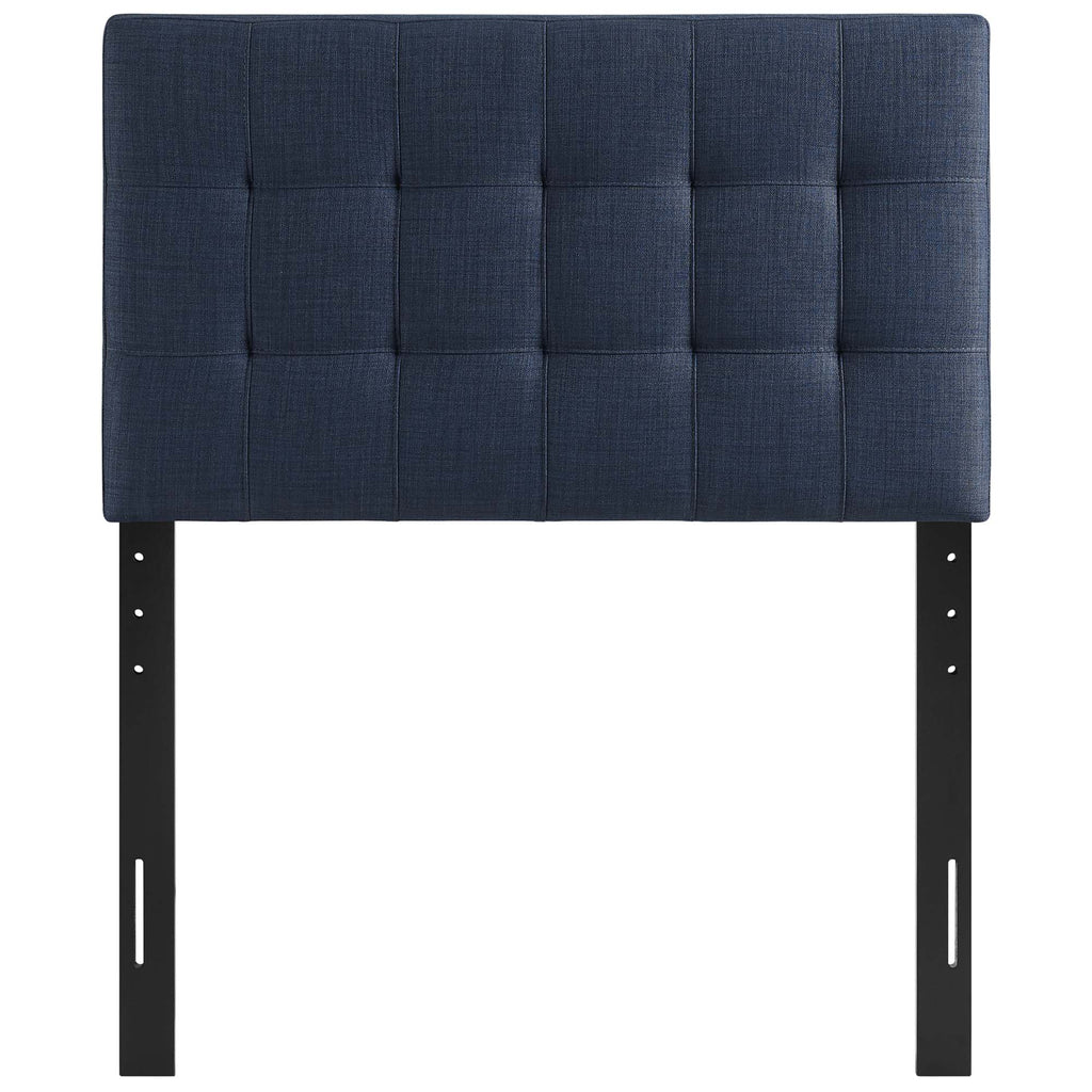 Lily Upholstered Fabric Twin Headboard - Navy