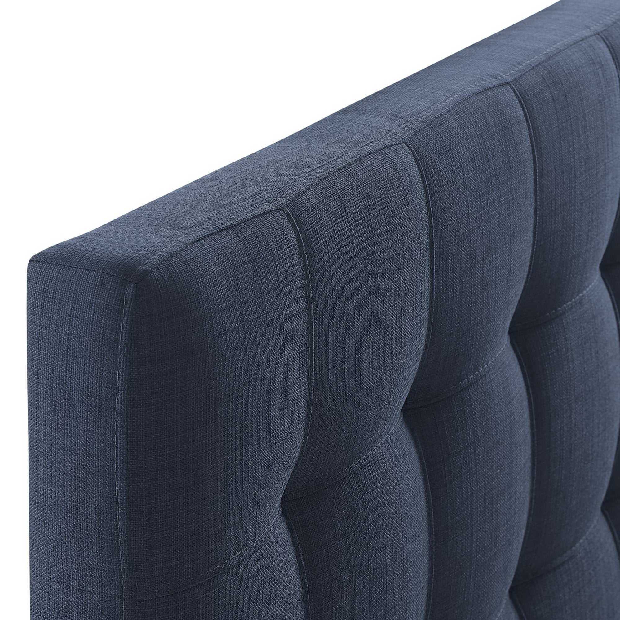 Lily Upholstered Fabric Twin Headboard - Navy