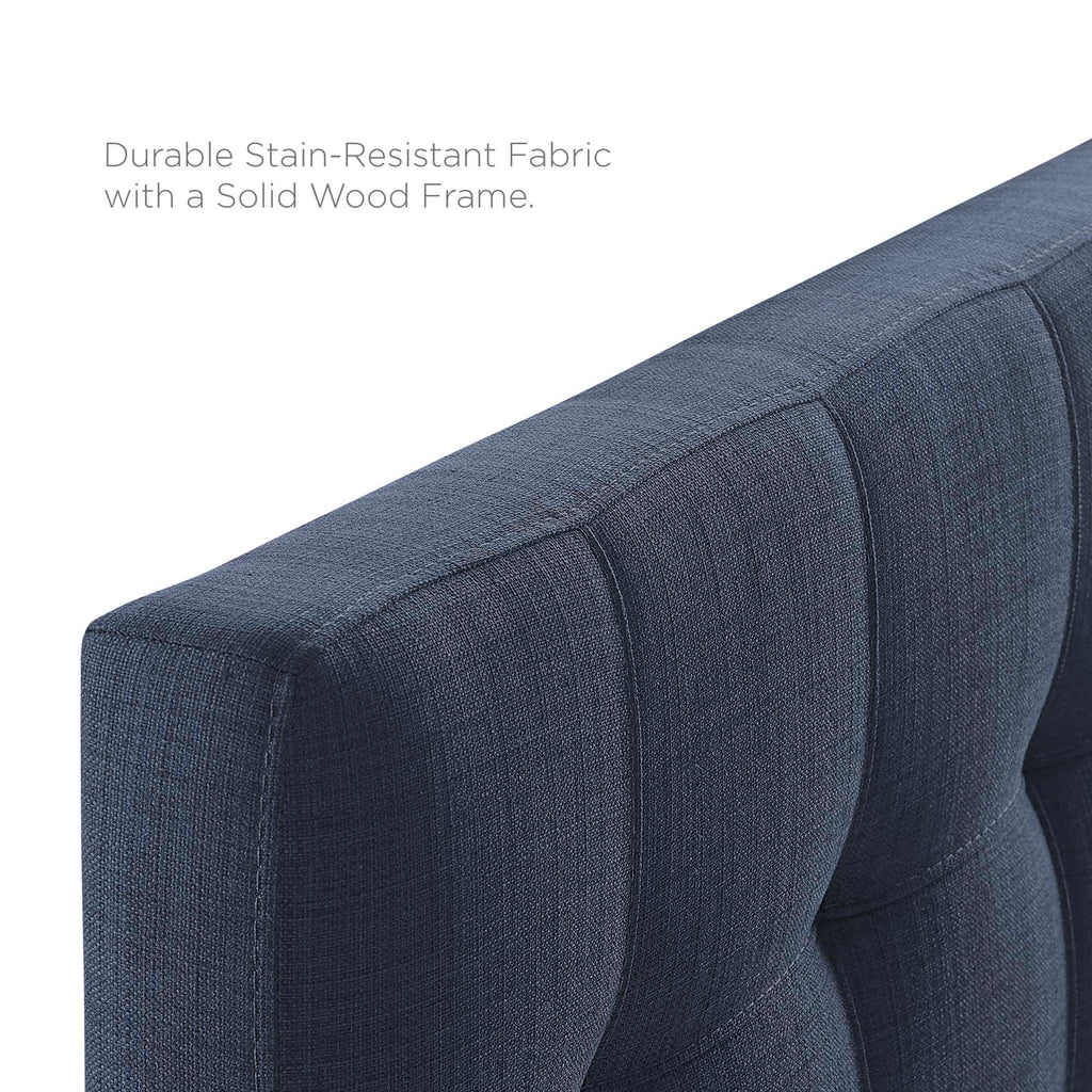 Lily Upholstered Fabric Twin Headboard - Navy
