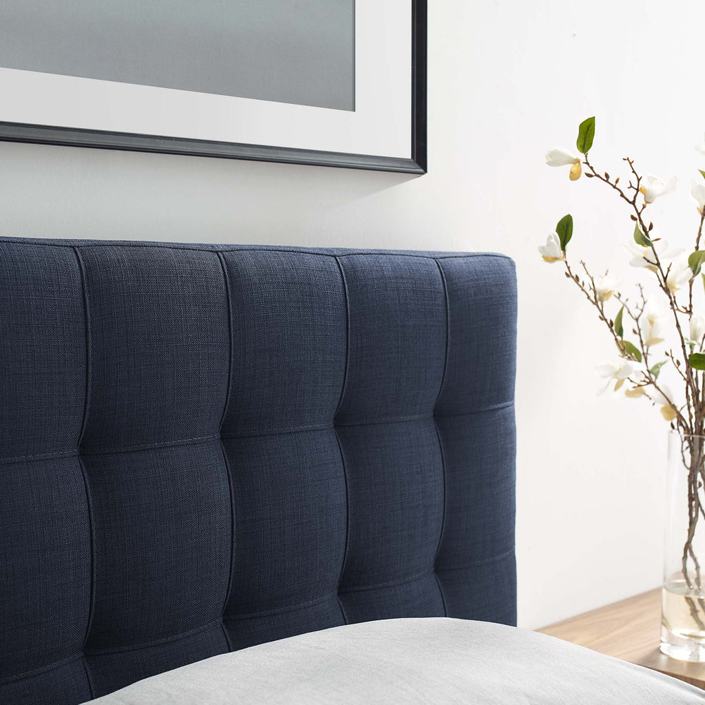Lily Upholstered Fabric Twin Headboard - Navy