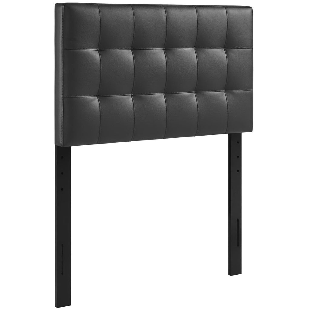 Lily Upholstered Vinyl Twin Headboard - Black