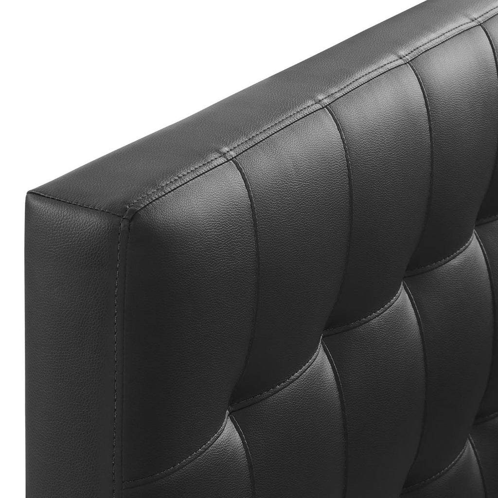 Lily Upholstered Vinyl Twin Headboard - Black