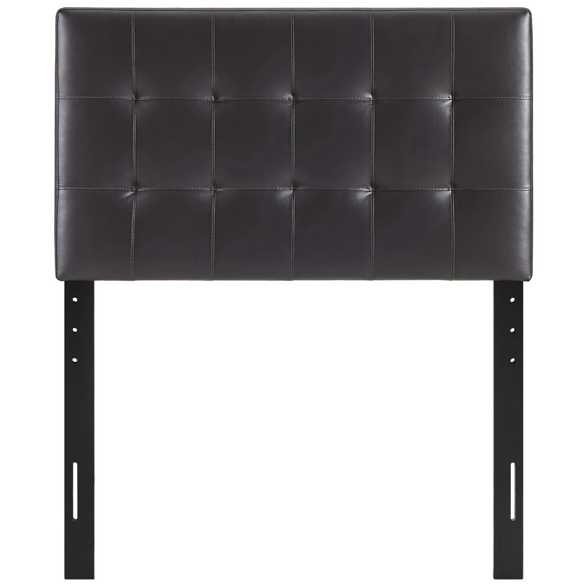 Lily Upholstered Vinyl Twin Headboard - Brown