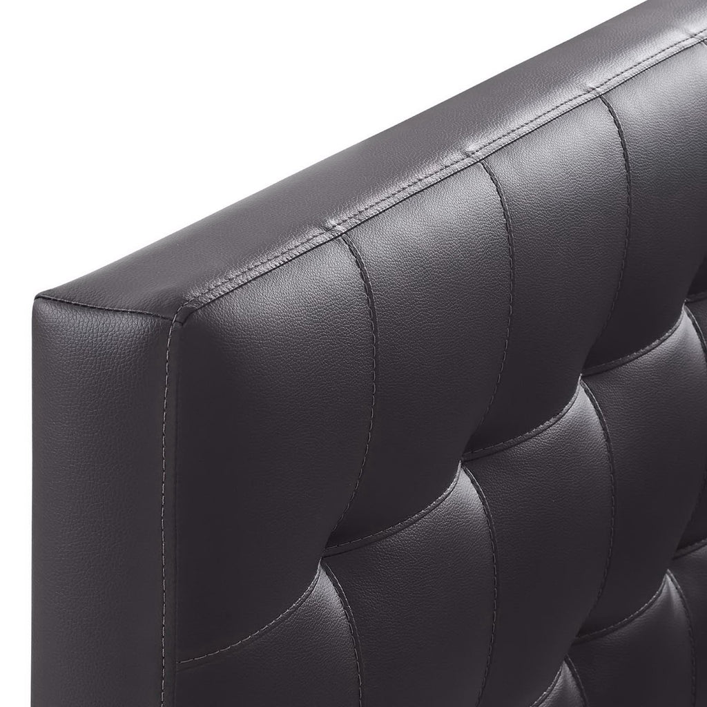 Lily Upholstered Vinyl Twin Headboard - Brown