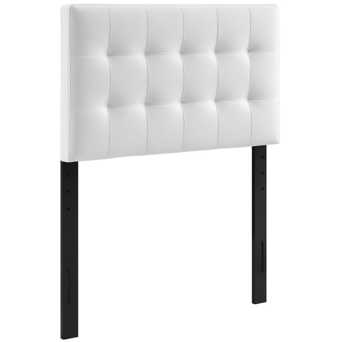 Lily Upholstered Vinyl Twin Headboard - White