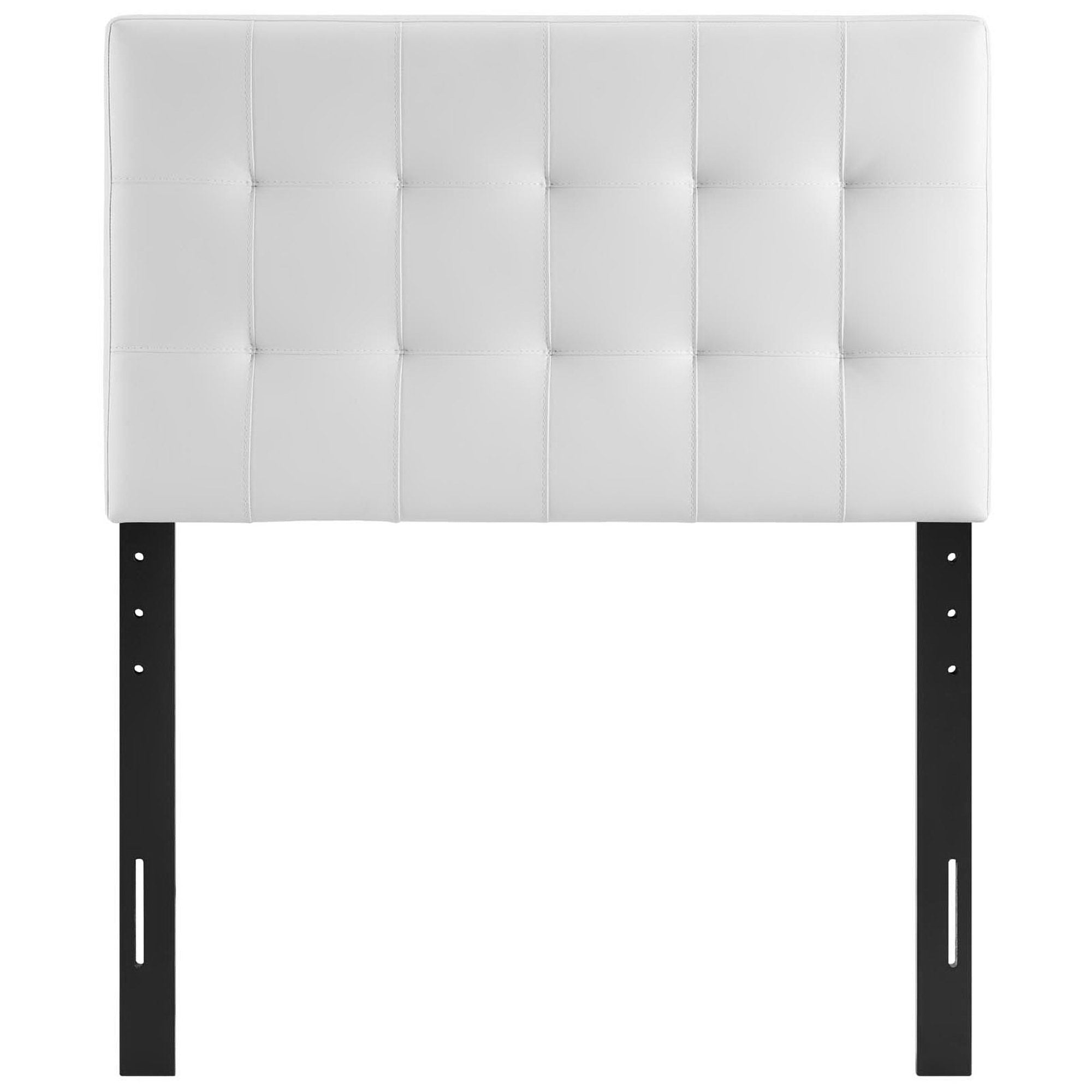 Lily Upholstered Vinyl Twin Headboard - White