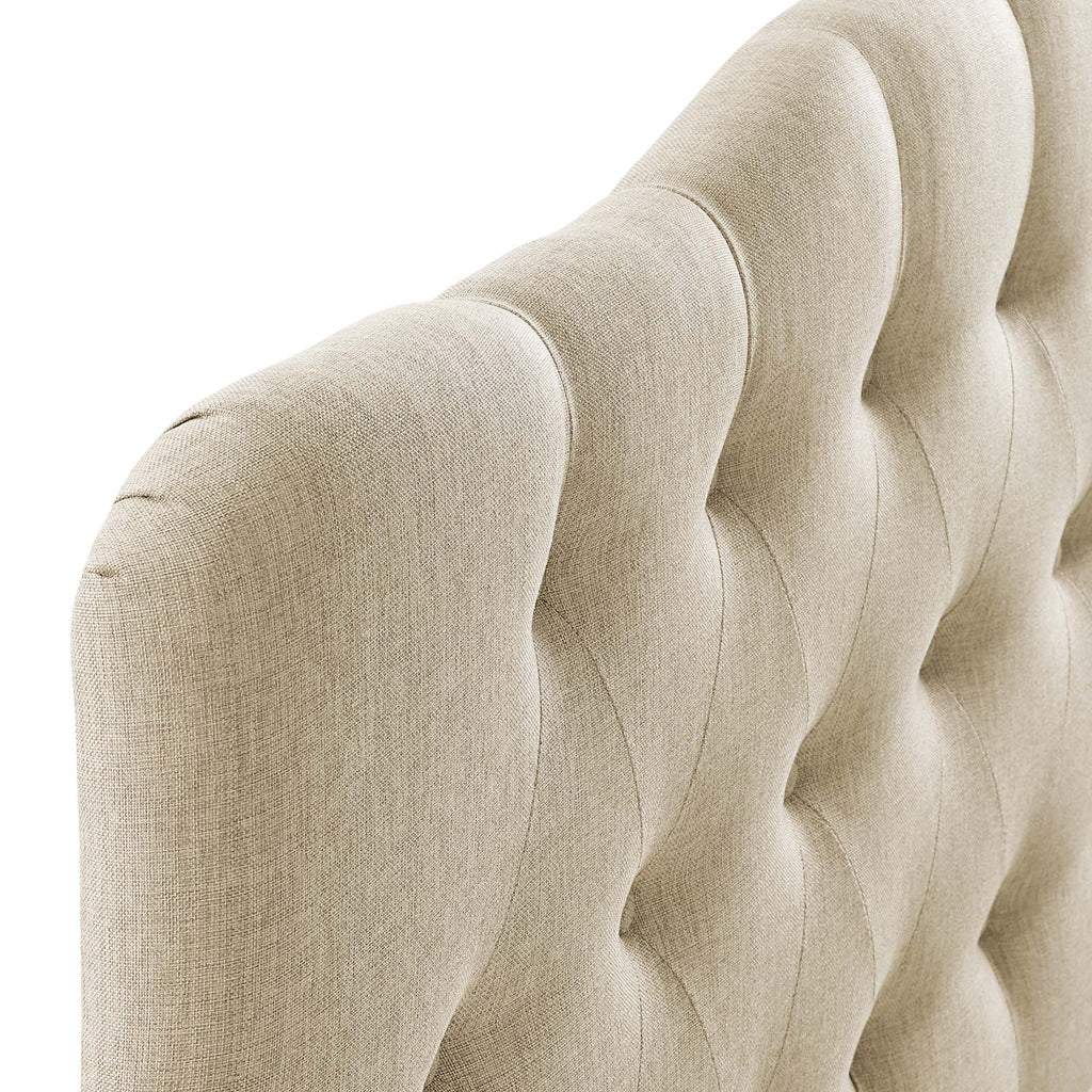 Annabel Upholstered Fabric Queen Headboard - Beige