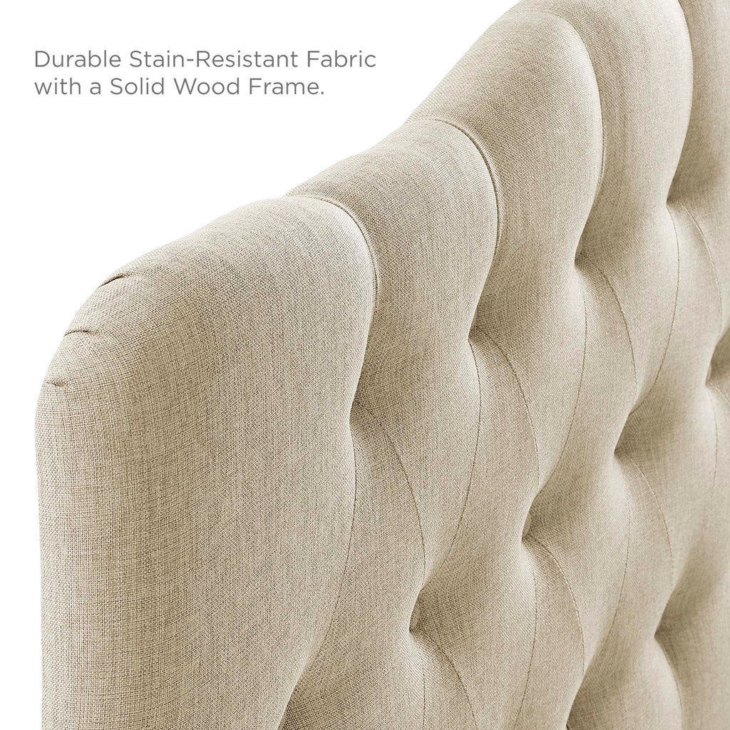 Annabel Upholstered Fabric Queen Headboard - Beige