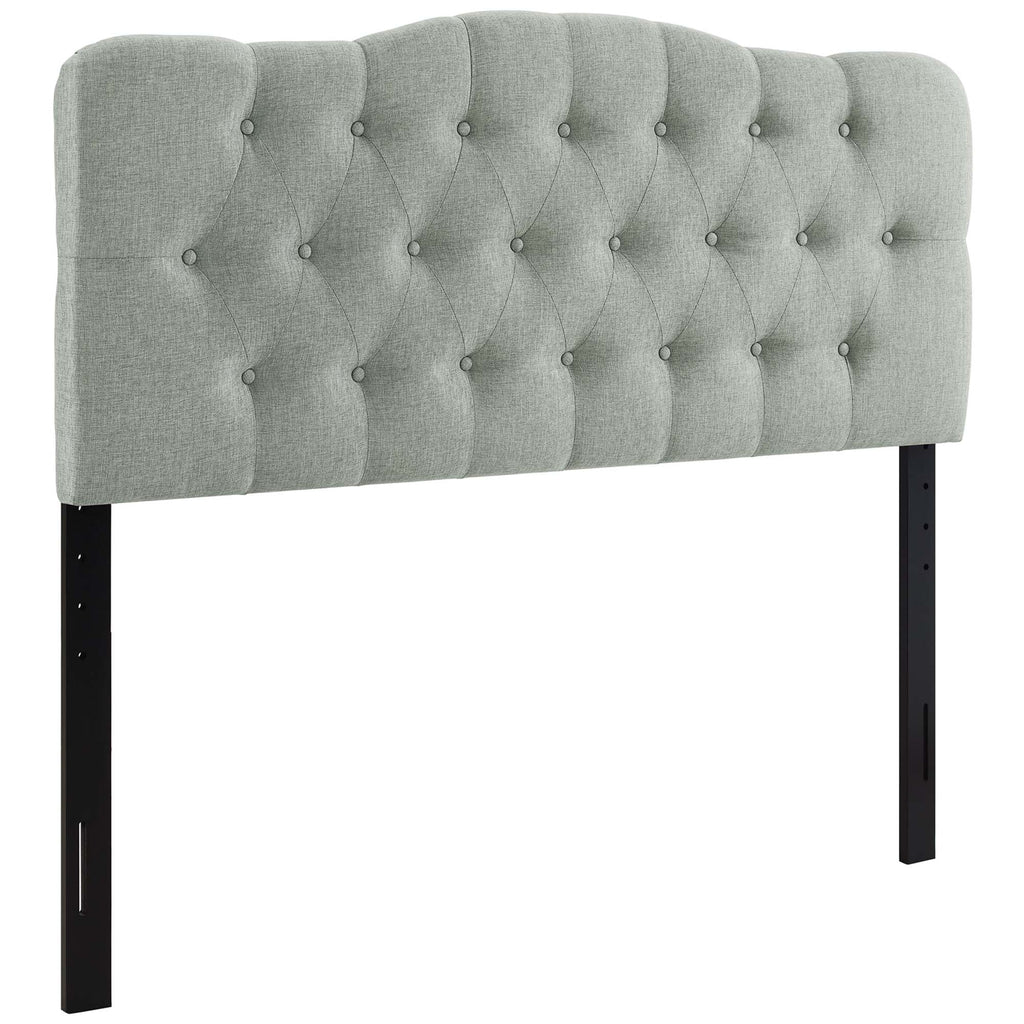 Annabel Upholstered Fabric Queen Headboard - Gray