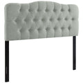 Annabel Upholstered Fabric Queen Headboard - Gray