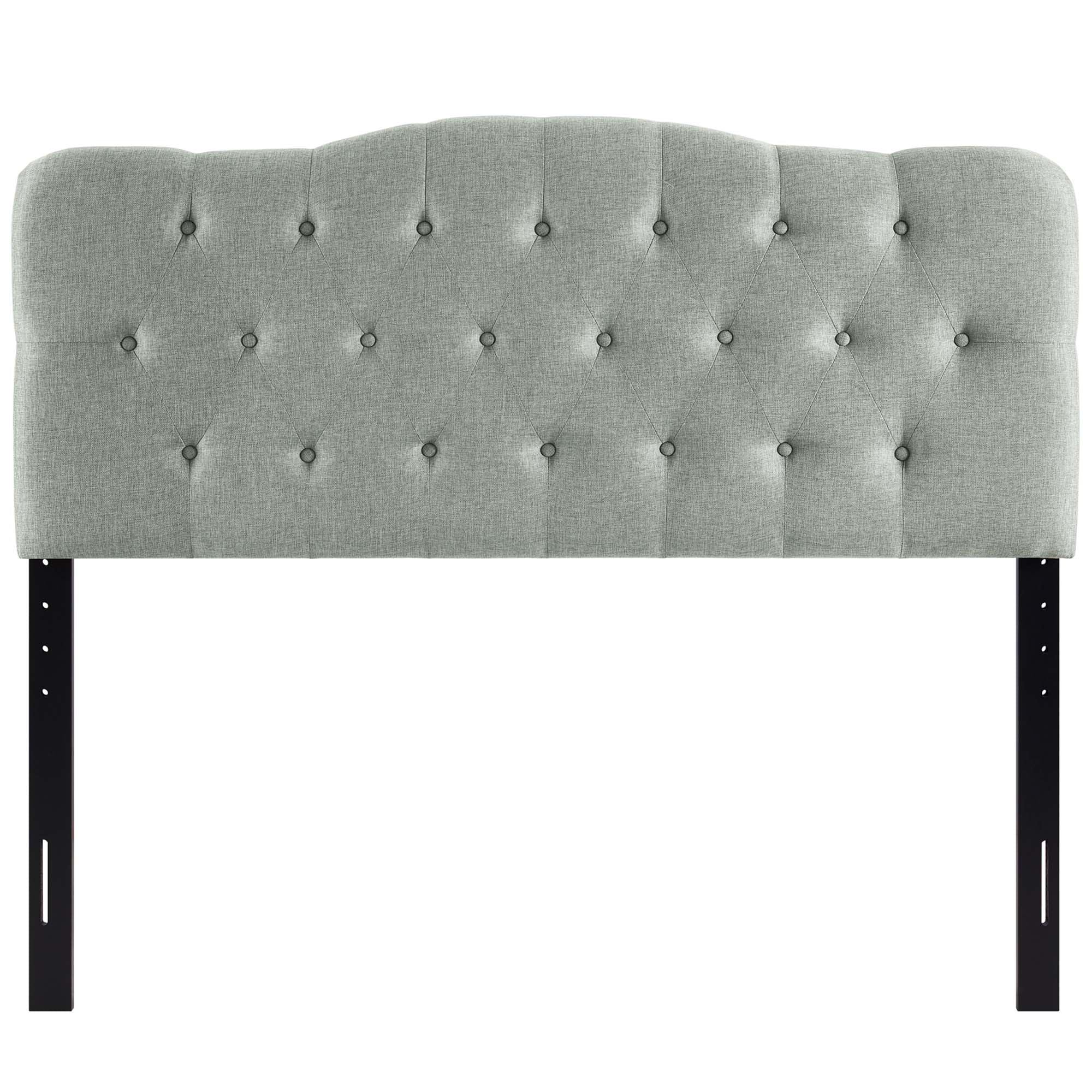Annabel Upholstered Fabric Queen Headboard - Gray
