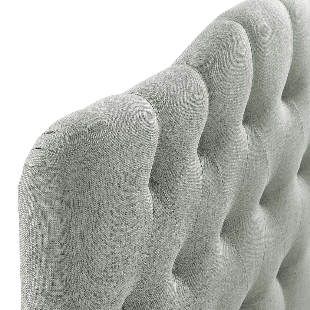 Annabel Upholstered Fabric Queen Headboard - Gray