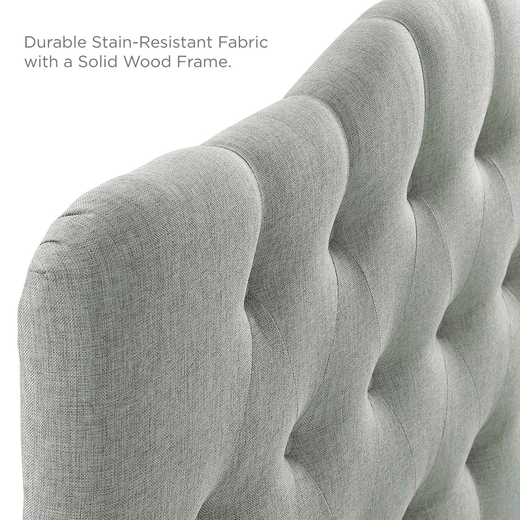 Annabel Upholstered Fabric Queen Headboard - Gray