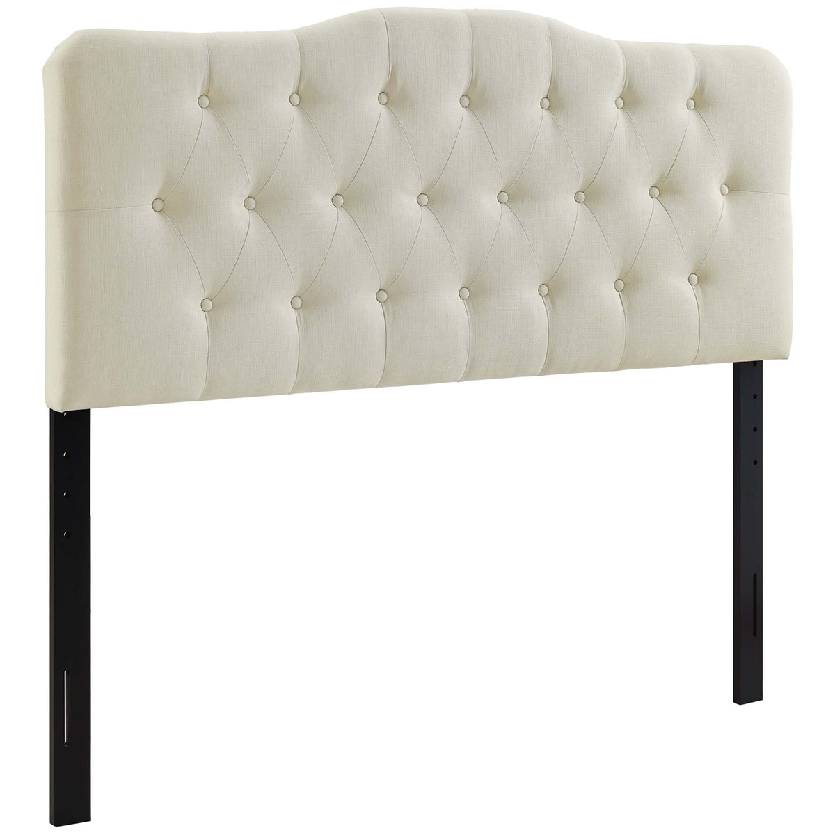 Annabel Upholstered Fabric Queen Headboard - Ivory