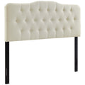 Annabel Upholstered Fabric Headboard - Ivory — Ivory Queen