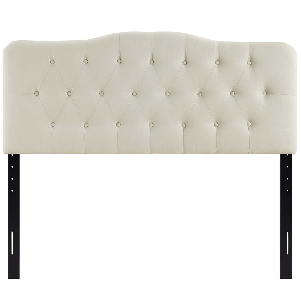 Annabel Upholstered Fabric Queen Headboard - Ivory