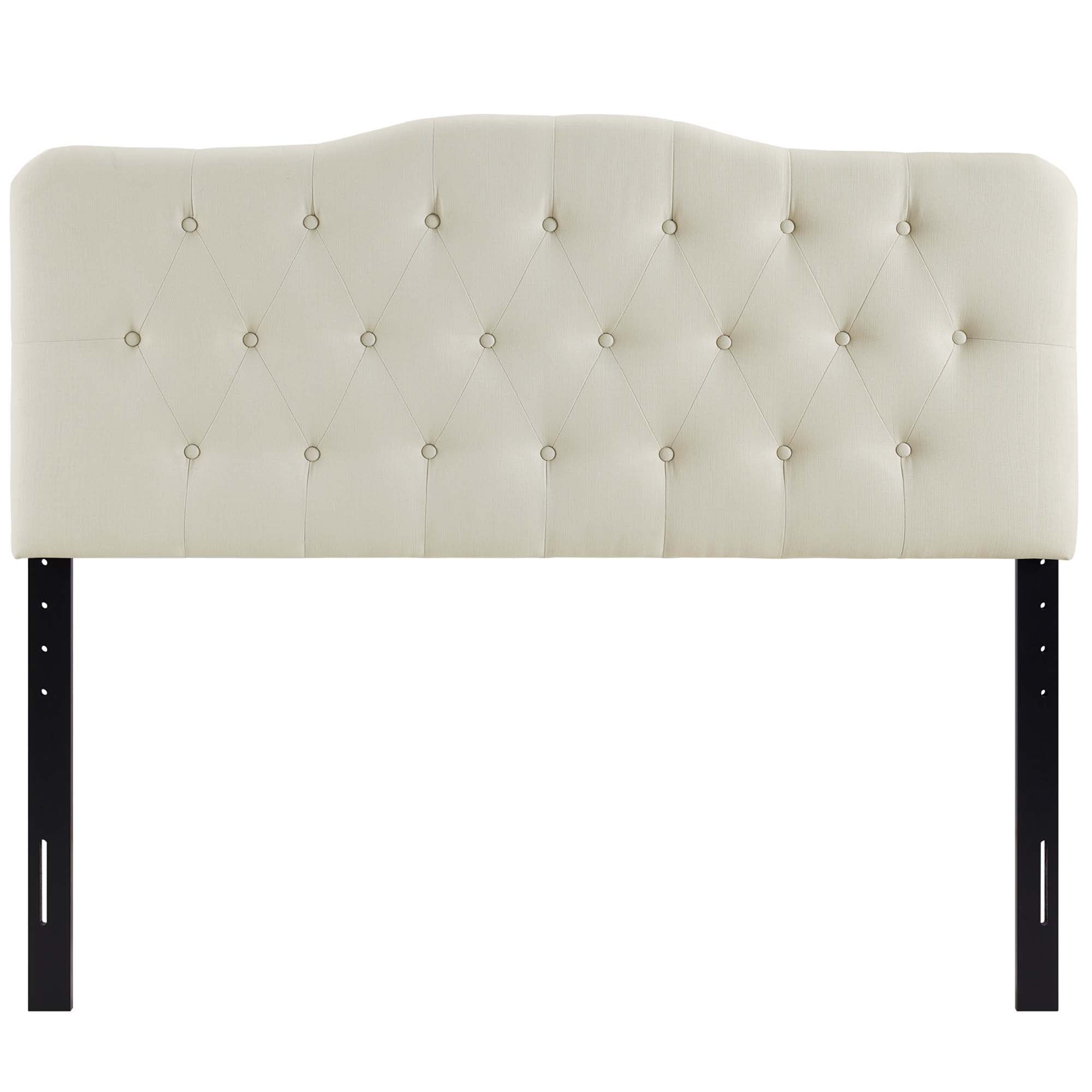 Annabel Upholstered Fabric Queen Headboard - Ivory