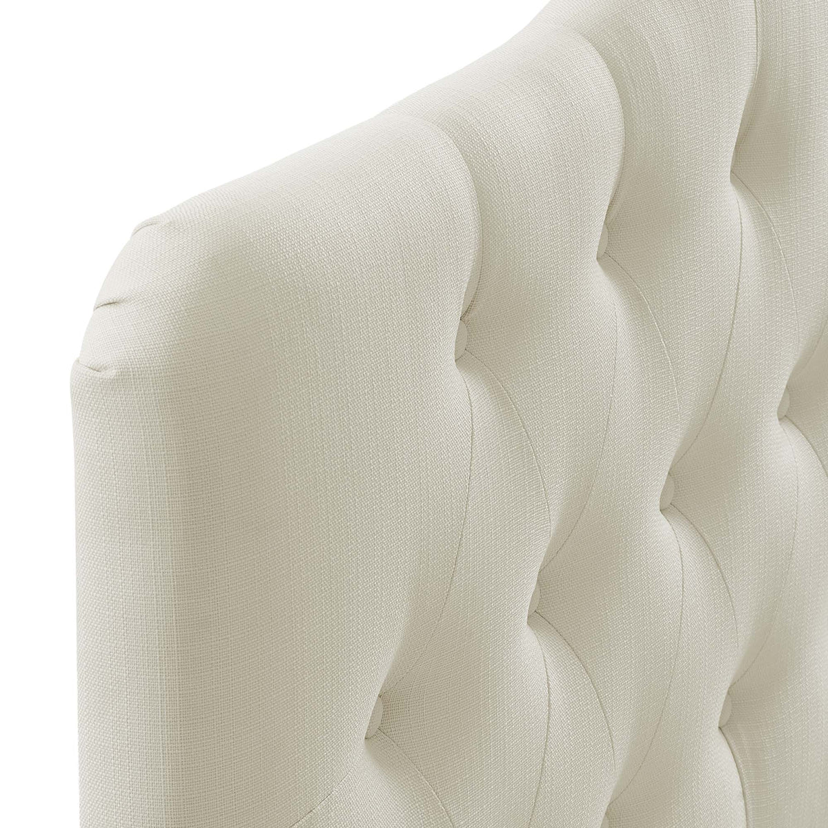 Annabel Upholstered Fabric Queen Headboard - Ivory