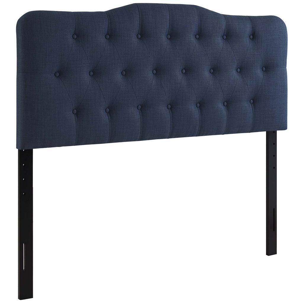 Annabel Upholstered Fabric Queen Headboard - Navy