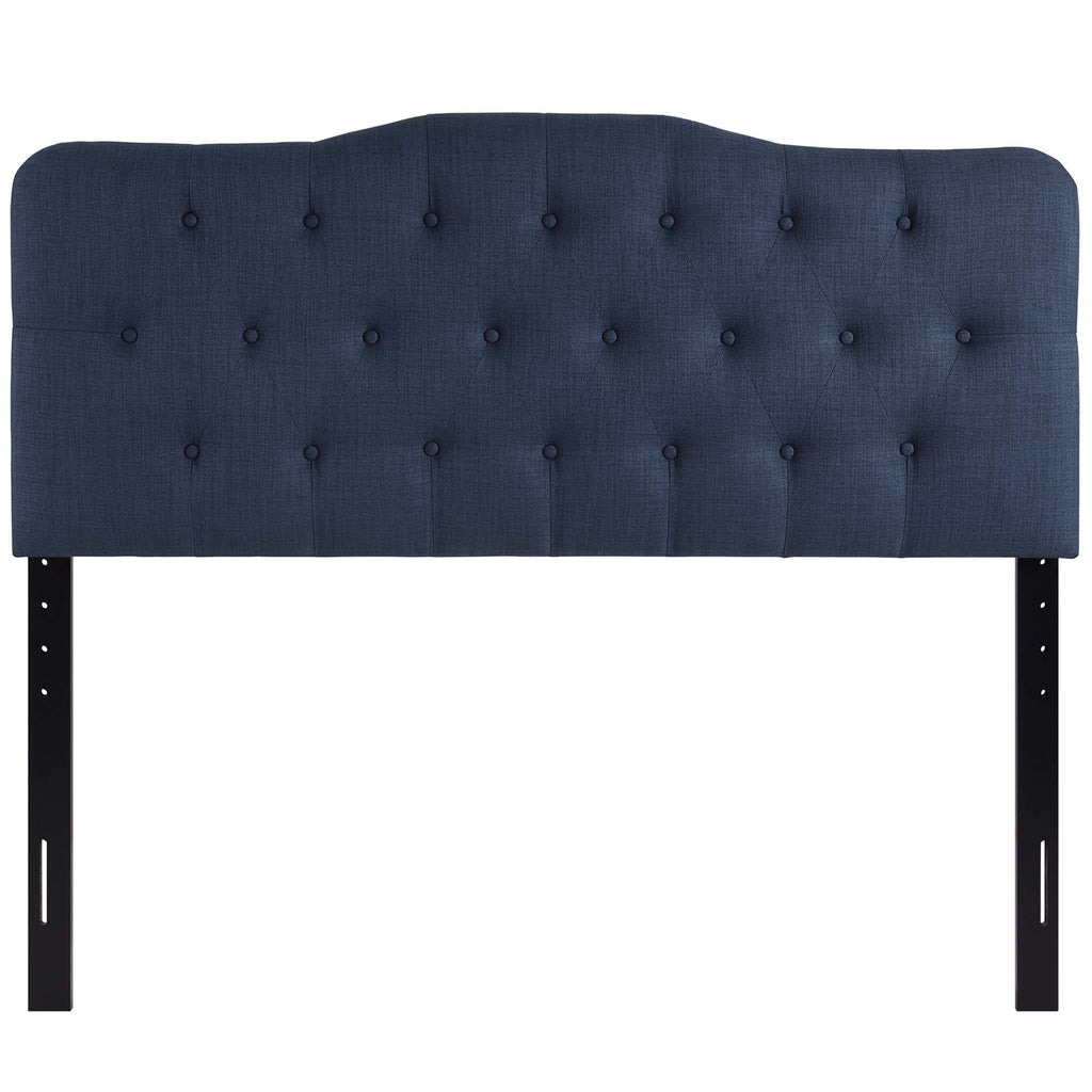 Annabel Upholstered Fabric Queen Headboard - Navy