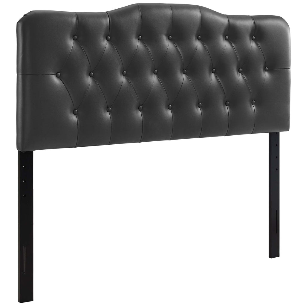 Annabel Upholstered Vinyl Queen Headboard - Black