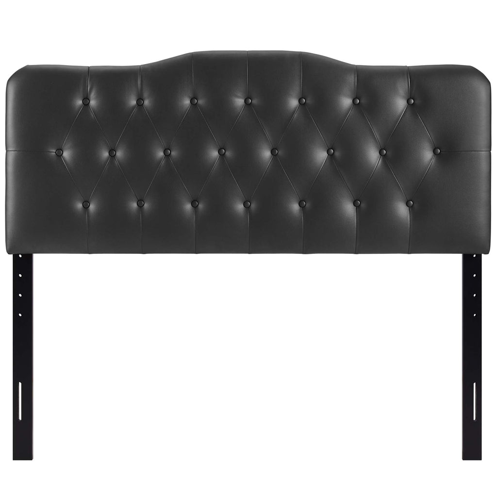 Annabel Upholstered Vinyl Queen Headboard - Black