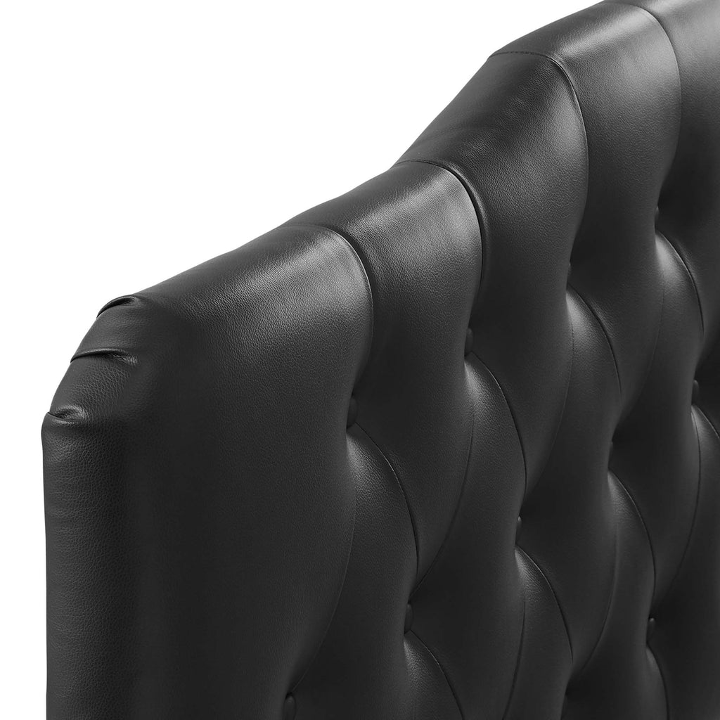 Annabel Upholstered Vinyl Queen Headboard - Black