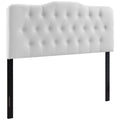 Annabel Upholstered Vinyl Queen Headboard - White