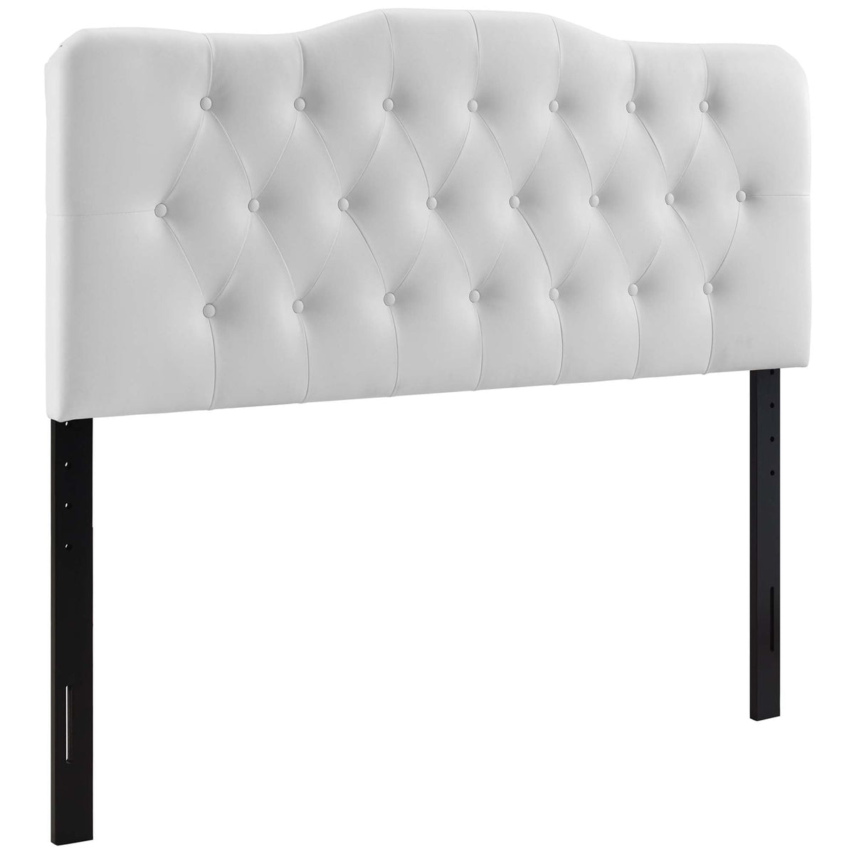 Annabel Upholstered Vinyl Headboard - White — White Queen