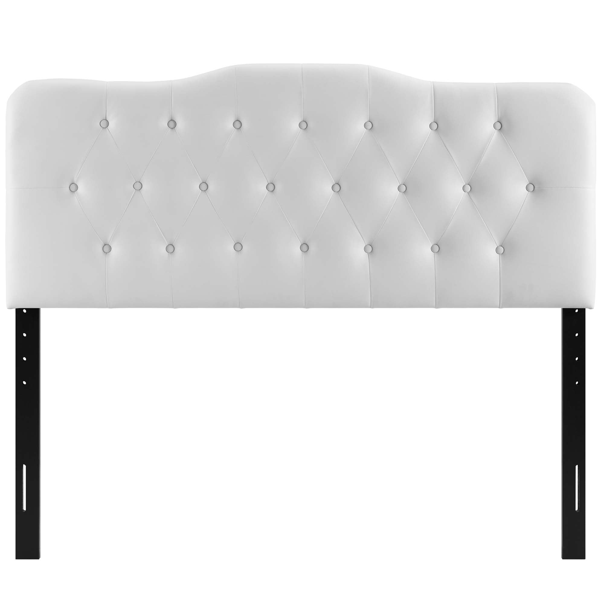 Annabel Upholstered Vinyl Queen Headboard - White