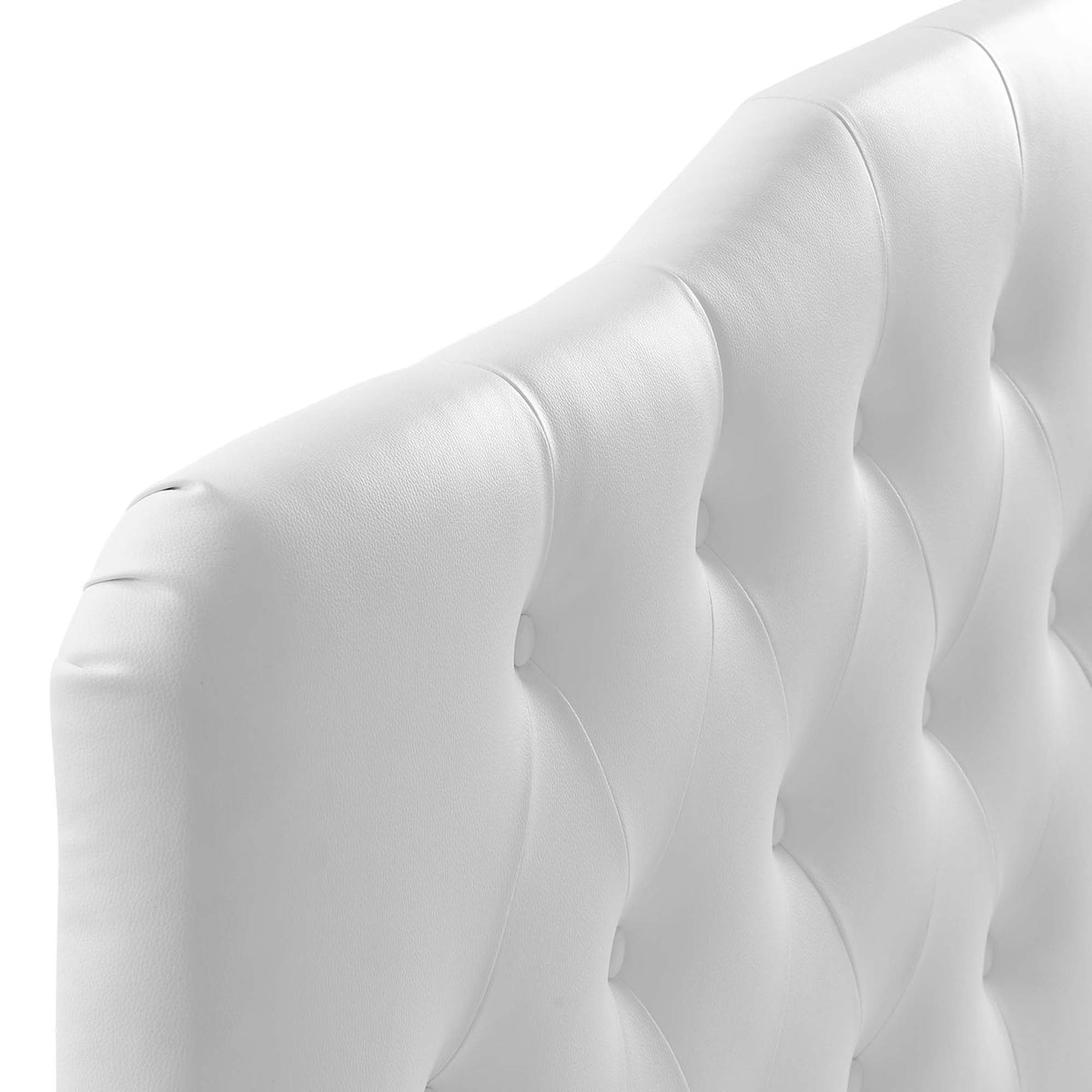Annabel Upholstered Vinyl Queen Headboard - White