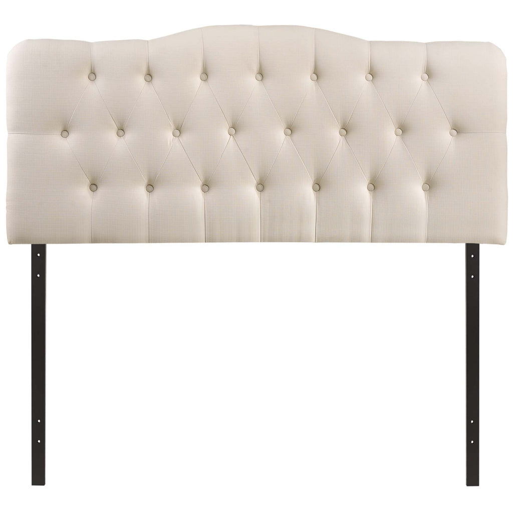 Annabel Upholstered Fabric Full Headboard - Ivory
