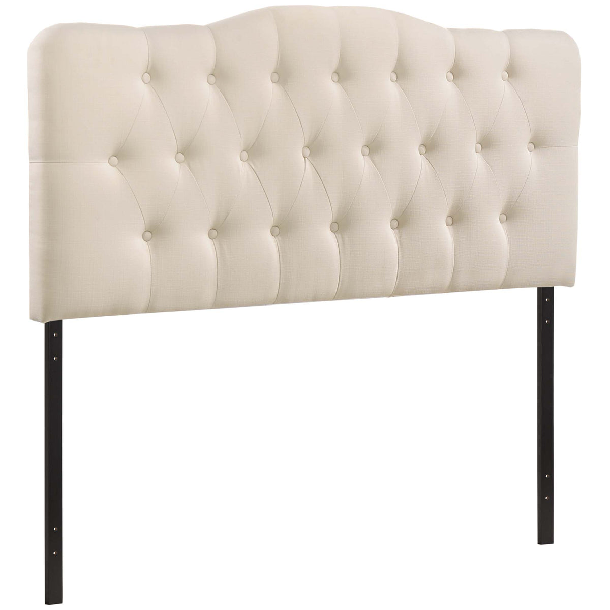 Annabel Upholstered Fabric King Headboard - Ivory