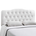 Annabel Upholstered Vinyl King Headboard - White