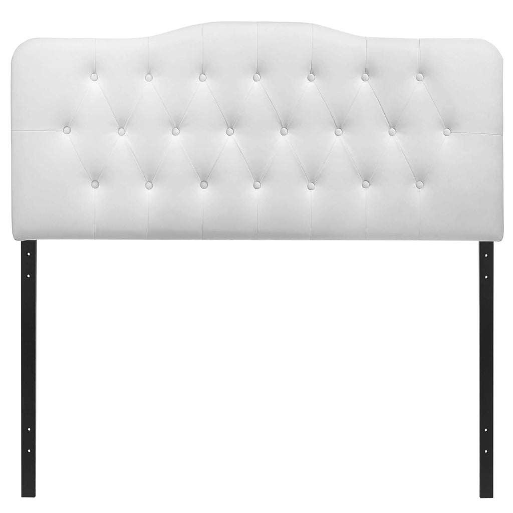 Annabel Upholstered Vinyl King Headboard - White