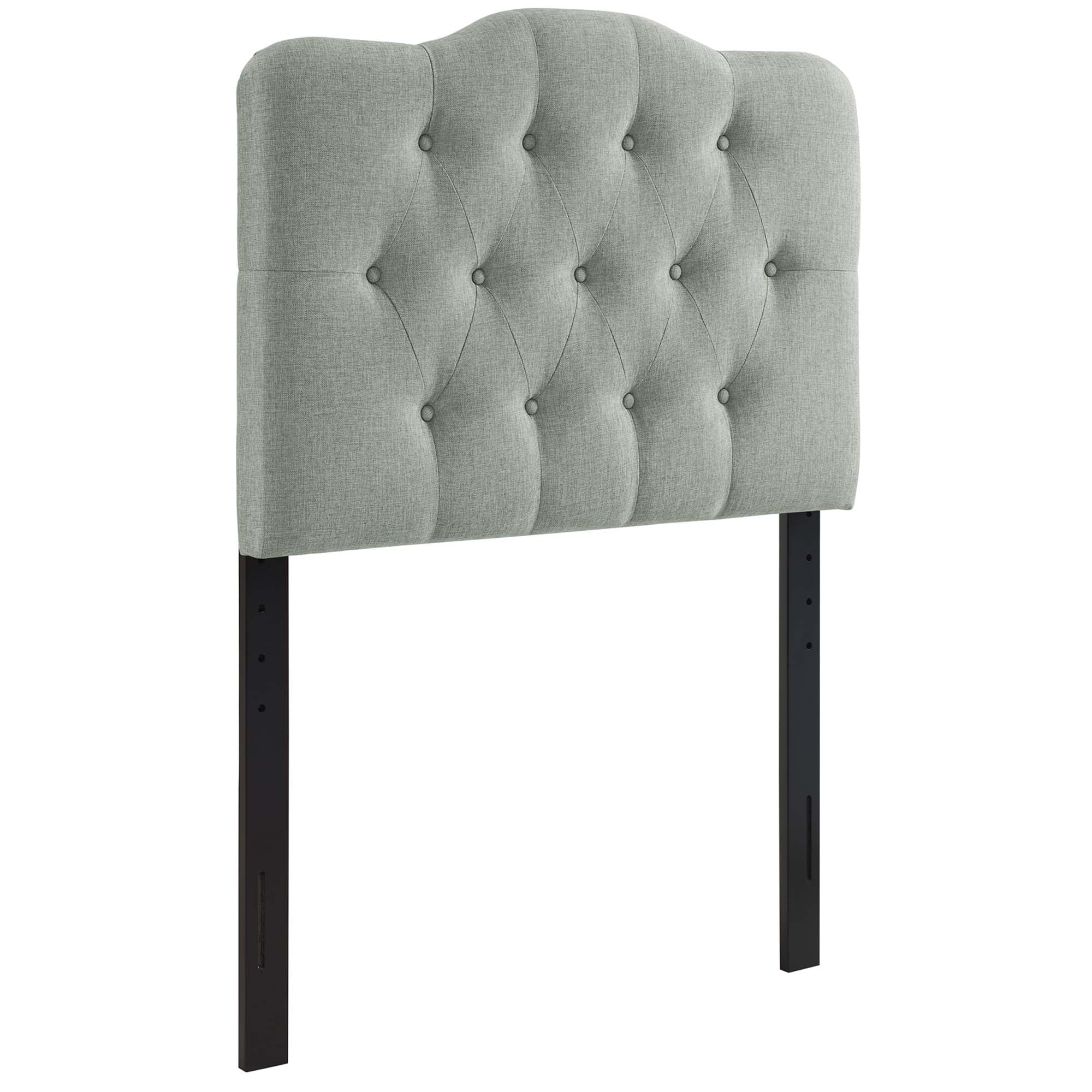 Annabel Upholstered Fabric Twin Headboard - Gray