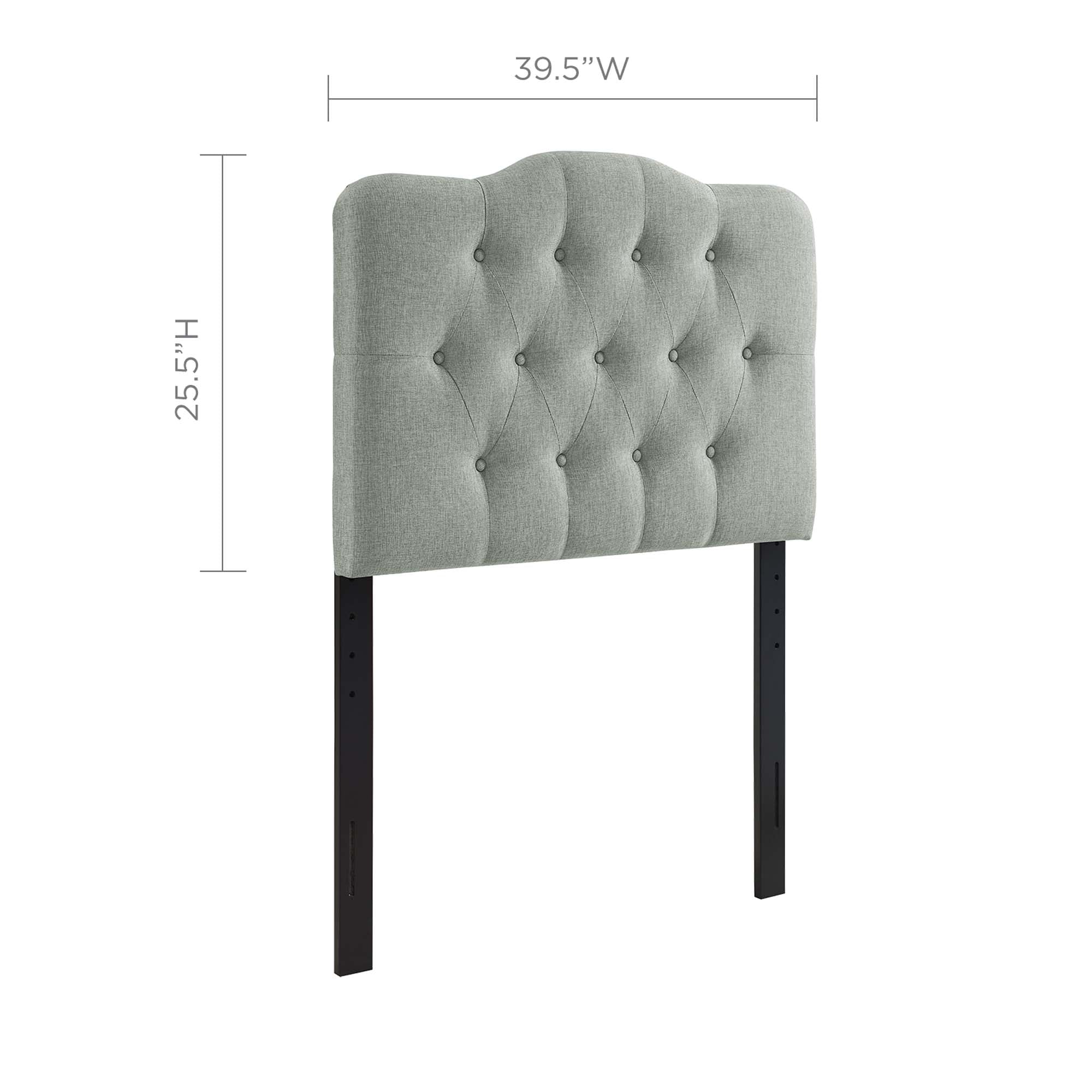 Annabel Upholstered Fabric Twin Headboard - Gray