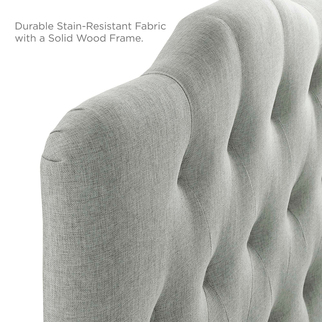 Annabel Upholstered Fabric Twin Headboard - Gray