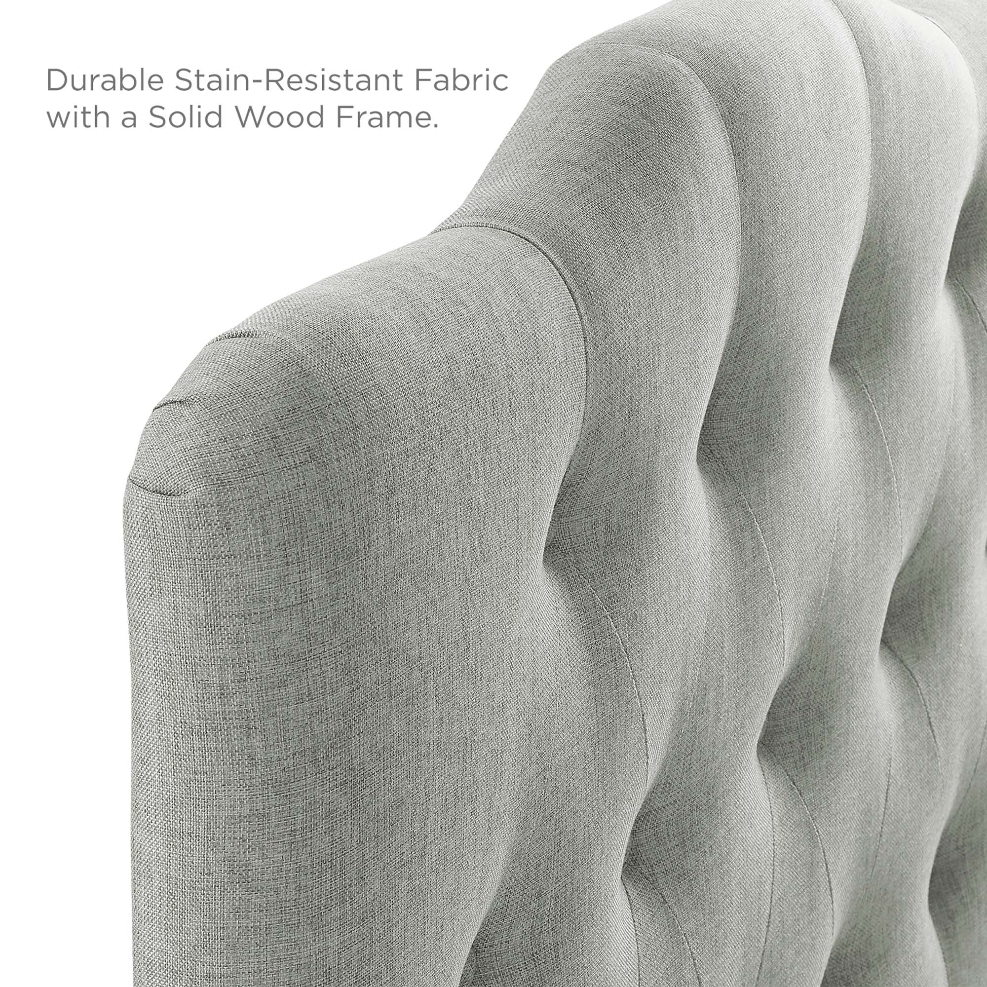 Annabel Upholstered Fabric Twin Headboard - Gray